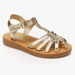 New Simple Joys by Carter's Girls Gold Freya Gladiator Sandal Size 7